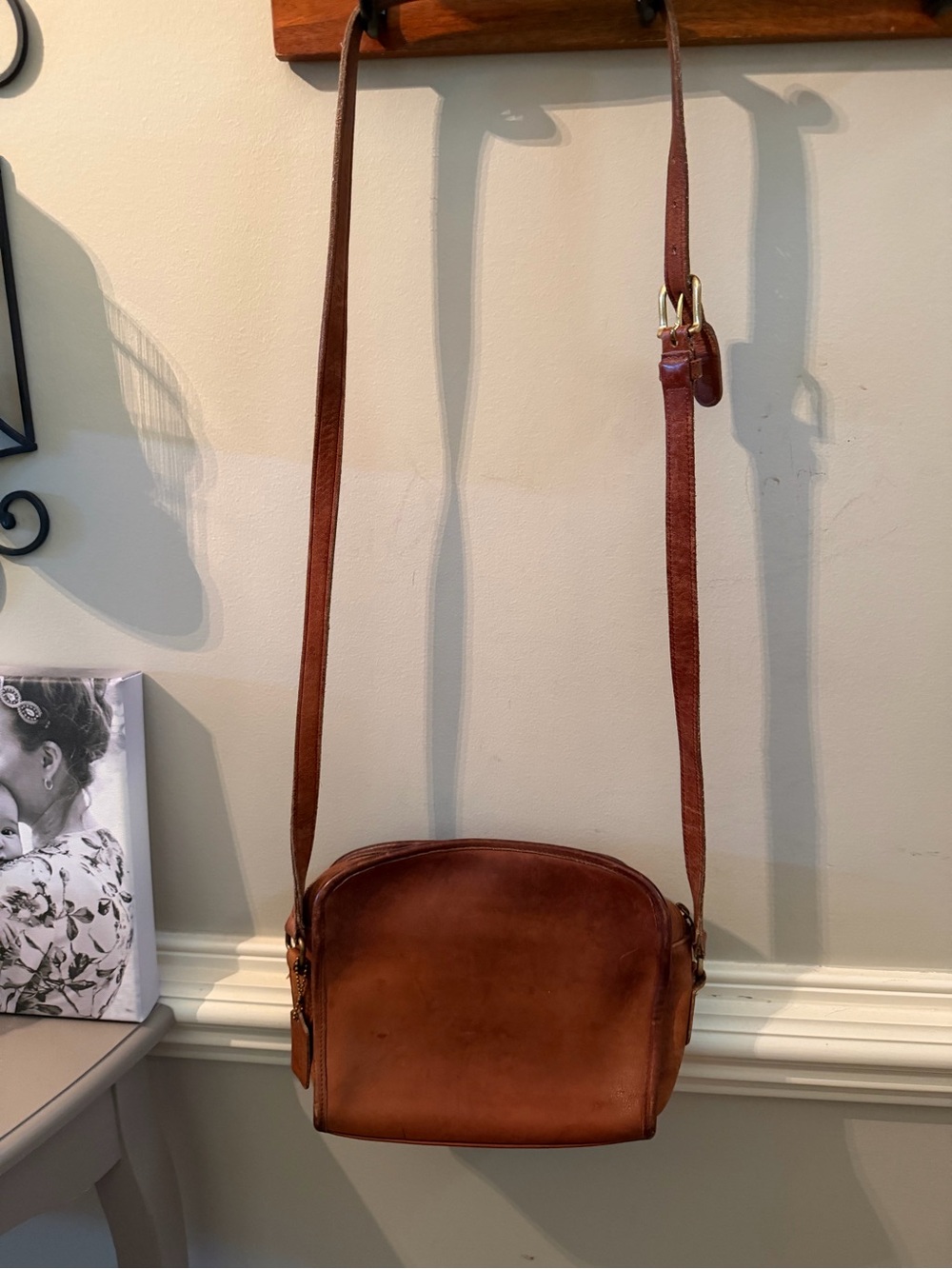 Vintage Coach 1998 Classic Brown Leather Crossbody Bag -Shoulder Bag